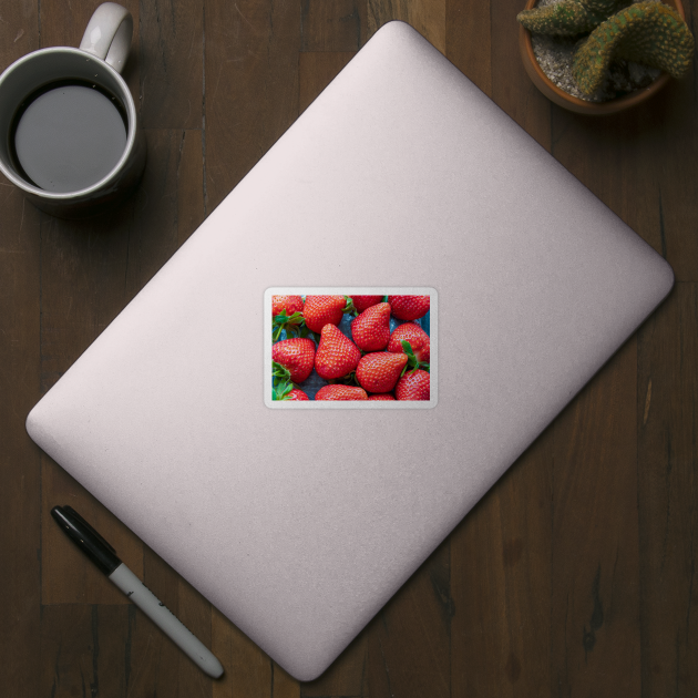 Fresh healthy strawberries, Fruit background by Russell102